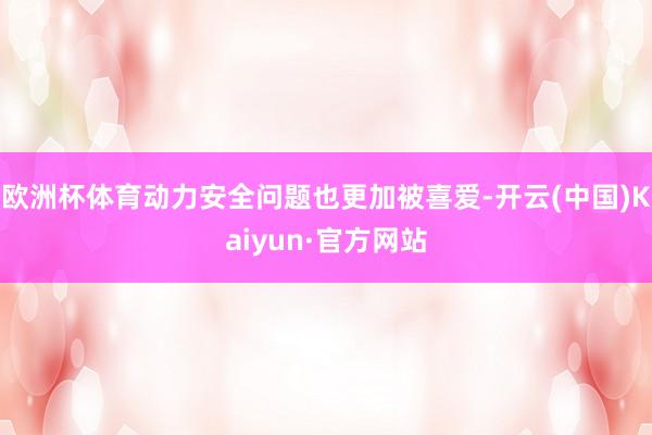 欧洲杯体育动力安全问题也更加被喜爱-开云(中国)Kaiyun·官方网站