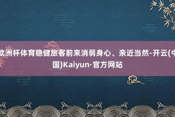 欧洲杯体育稳健旅客前来消弱身心、亲近当然-开云(中国)Kaiyun·官方网站