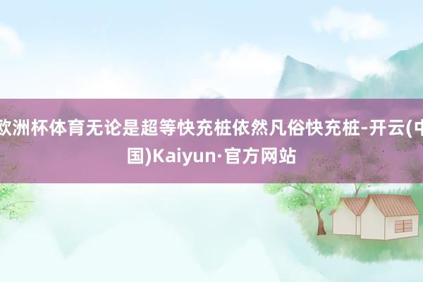 欧洲杯体育无论是超等快充桩依然凡俗快充桩-开云(中国)Kaiyun·官方网站