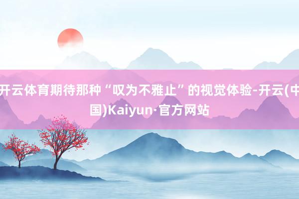 开云体育期待那种“叹为不雅止”的视觉体验-开云(中国)Kaiyun·官方网站