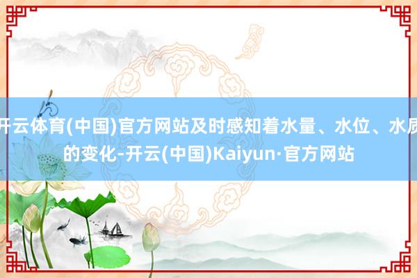 开云体育(中国)官方网站及时感知着水量、水位、水质的变化-开云(中国)Kaiyun·官方网站