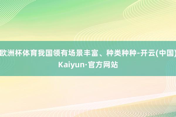 欧洲杯体育我国领有场景丰富、种类种种-开云(中国)Kaiyun·官方网站