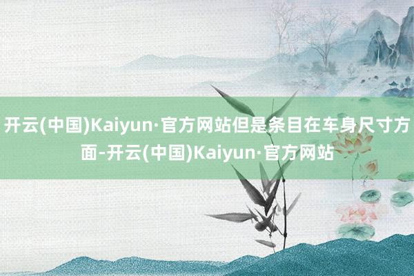 开云(中国)Kaiyun·官方网站但是条目在车身尺寸方面-开云(中国)Kaiyun·官方网站