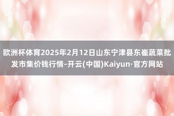 欧洲杯体育2025年2月12日山东宁津县东崔蔬菜批发市集价钱行情-开云(中国)Kaiyun·官方网站