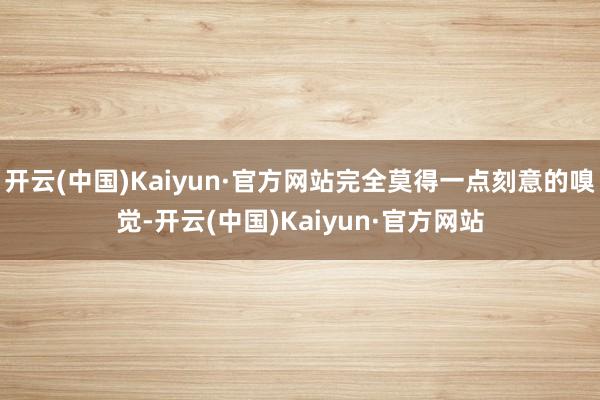 开云(中国)Kaiyun·官方网站完全莫得一点刻意的嗅觉-开云(中国)Kaiyun·官方网站