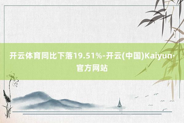 开云体育同比下落19.51%-开云(中国)Kaiyun·官方网站