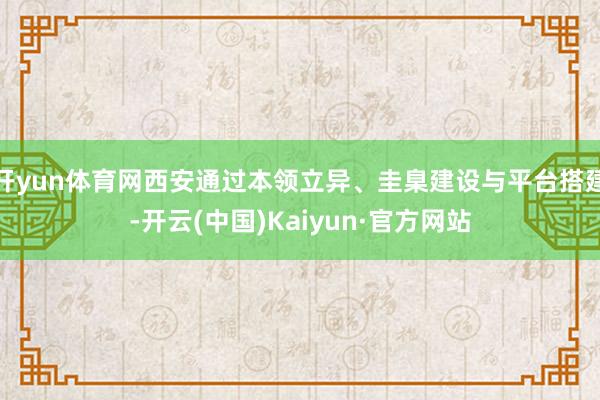 开yun体育网西安通过本领立异、圭臬建设与平台搭建-开云(中国)Kaiyun·官方网站