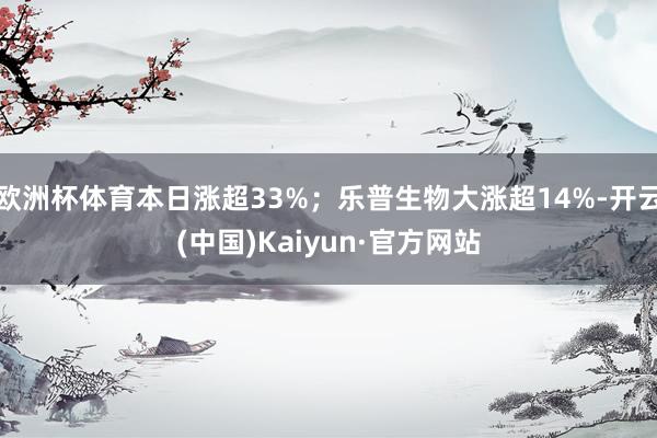 欧洲杯体育本日涨超33%；乐普生物大涨超14%-开云(中国)Kaiyun·官方网站