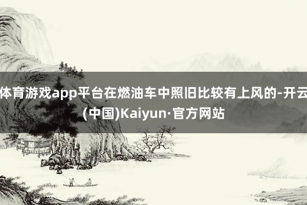 体育游戏app平台在燃油车中照旧比较有上风的-开云(中国)Kaiyun·官方网站