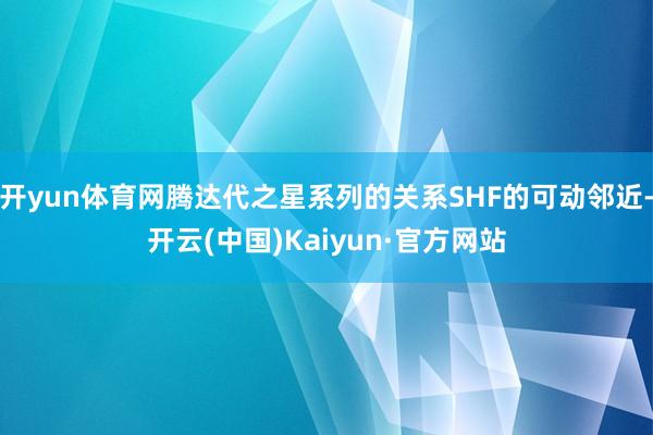 开yun体育网腾达代之星系列的关系SHF的可动邻近-开云(中国)Kaiyun·官方网站