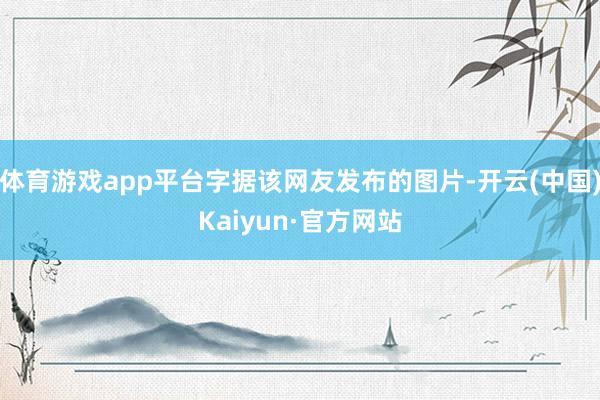 体育游戏app平台字据该网友发布的图片-开云(中国)Kaiyun·官方网站