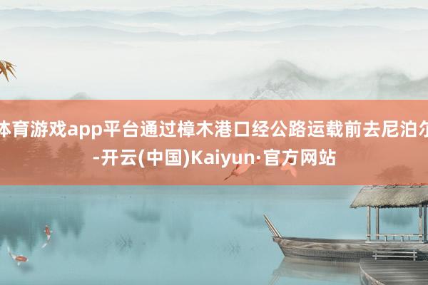 体育游戏app平台通过樟木港口经公路运载前去尼泊尔-开云(中国)Kaiyun·官方网站