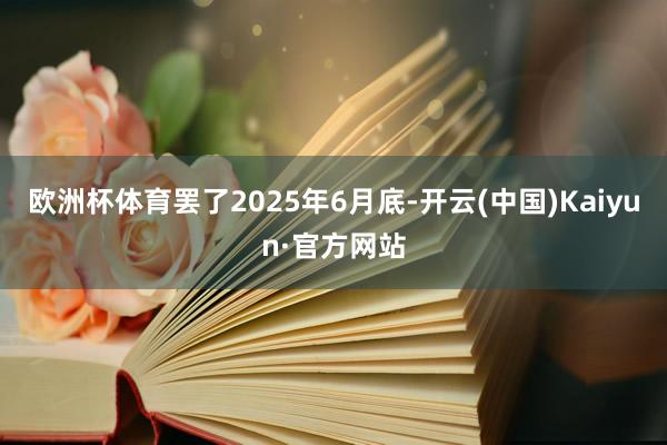欧洲杯体育罢了2025年6月底-开云(中国)Kaiyun·官方网站