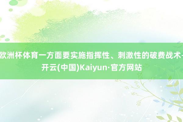 欧洲杯体育一方面要实施指挥性、刺激性的破费战术-开云(中国)Kaiyun·官方网站