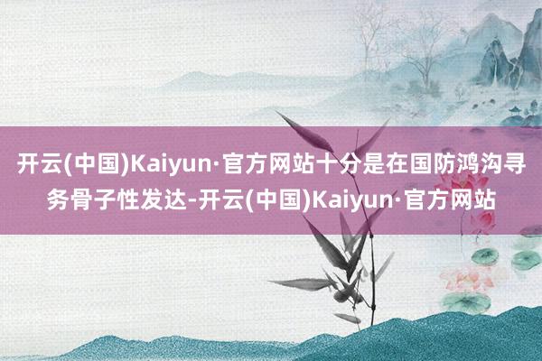开云(中国)Kaiyun·官方网站十分是在国防鸿沟寻务骨子性发达-开云(中国)Kaiyun·官方网站