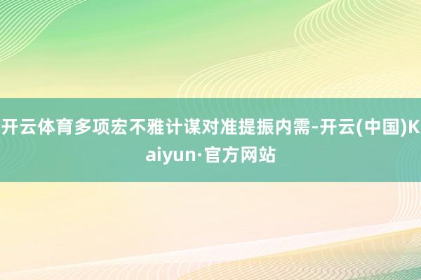 开云体育多项宏不雅计谋对准提振内需-开云(中国)Kaiyun·官方网站