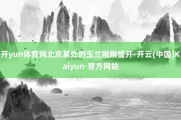 开yun体育网北京某处的玉兰刚刚盛开-开云(中国)Kaiyun·官方网站