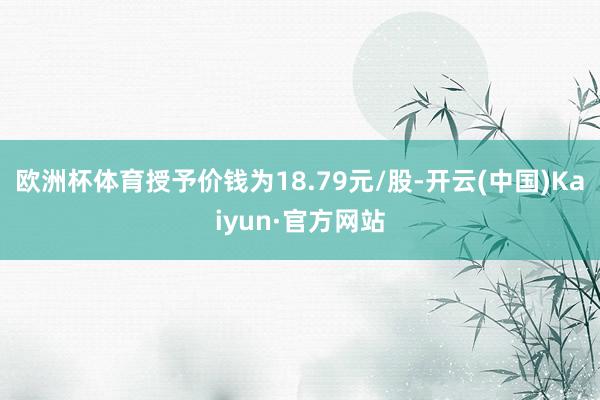 欧洲杯体育授予价钱为18.79元/股-开云(中国)Kaiyun·官方网站