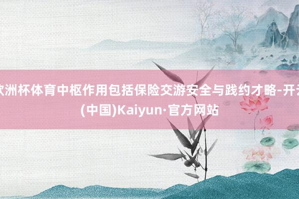 欧洲杯体育中枢作用包括保险交游安全与践约才略-开云(中国)Kaiyun·官方网站