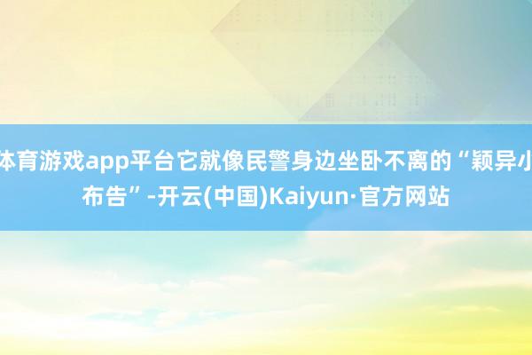 体育游戏app平台它就像民警身边坐卧不离的“颖异小布告”-开云(中国)Kaiyun·官方网站