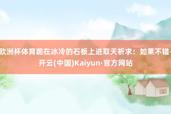 欧洲杯体育跪在冰冷的石板上进取天祈求：如果不错-开云(中国)Kaiyun·官方网站