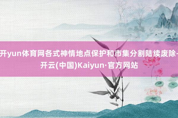 开yun体育网各式神情地点保护和市集分割陆续废除-开云(中国)Kaiyun·官方网站