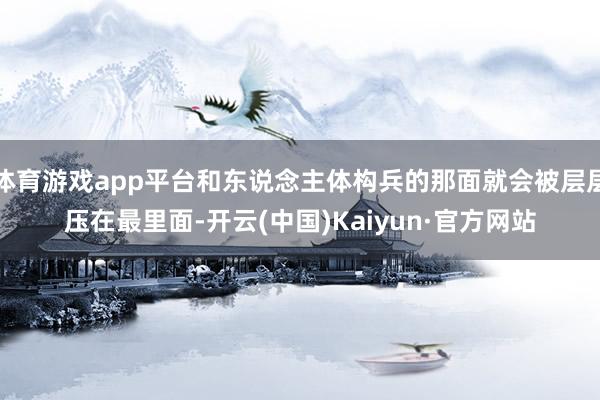 体育游戏app平台和东说念主体构兵的那面就会被层层压在最里面-开云(中国)Kaiyun·官方网站