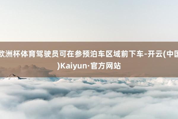 欧洲杯体育驾驶员可在参预泊车区域前下车-开云(中国)Kaiyun·官方网站