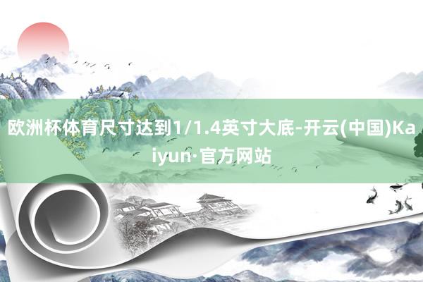 欧洲杯体育尺寸达到1/1.4英寸大底-开云(中国)Kaiyun·官方网站