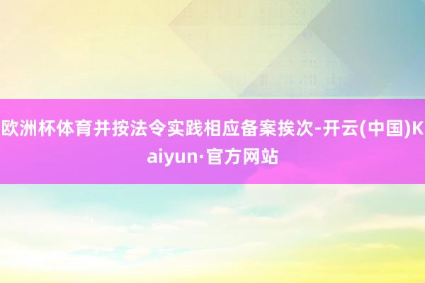 欧洲杯体育并按法令实践相应备案挨次-开云(中国)Kaiyun·官方网站