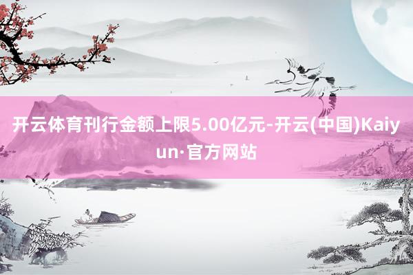 开云体育刊行金额上限5.00亿元-开云(中国)Kaiyun·官方网站